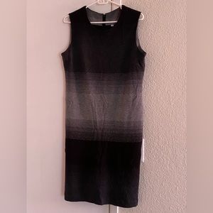 Black and gray pencil dress